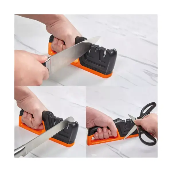 SHARPAL Knife & Scissors Sharpener Black and Orange