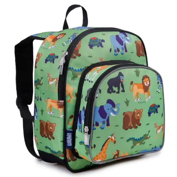 Wildkin 12.5" Olive Pack 'n Snack Kids' Backpack - Wild Animals