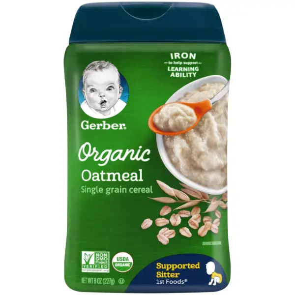 Gerber Organic Single Grain Oatmeal Baby Cereal - 8oz