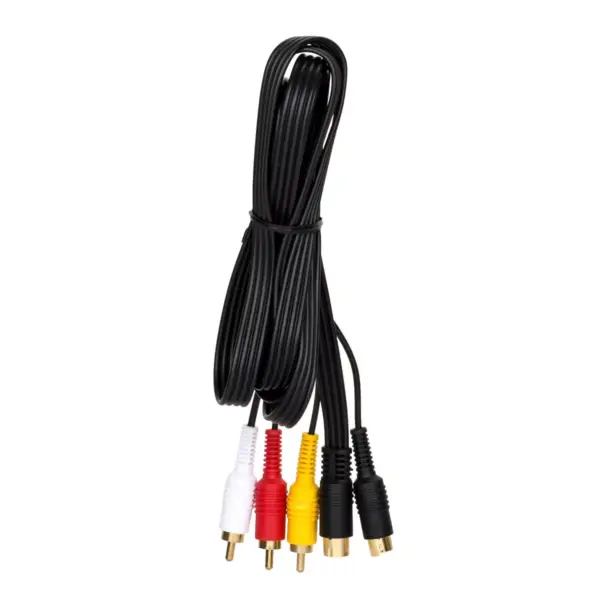 Retro-Bit 6 Feet Gold Plated S- Video RCA AV Cable Compatible with Sega Saturn