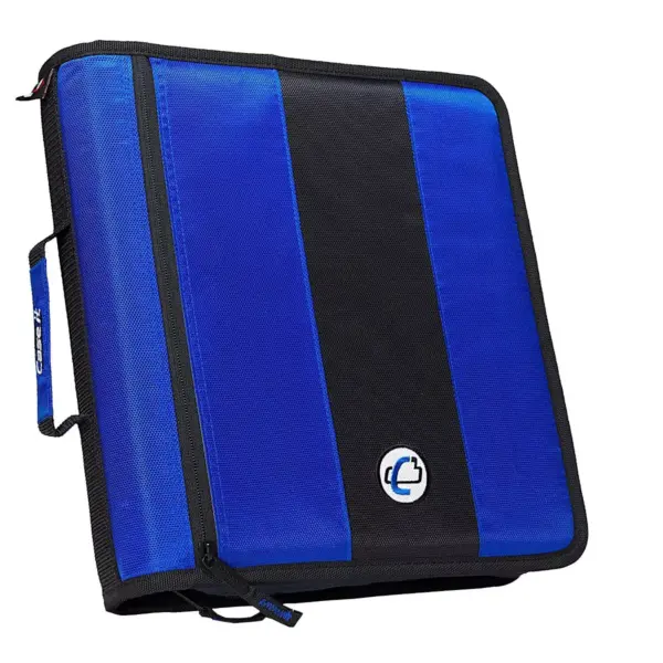 Case It Case-it Classic 2 3-Ring Zipper Binder, Blue D251