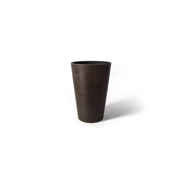 Algreen 16130 Valencia 12 x 18 Inch Round Taper Recycled Planter Pot, Chocolate