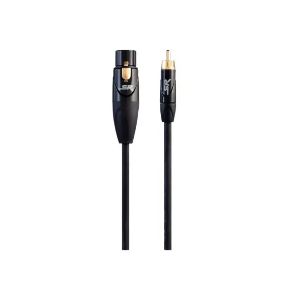 Monoprice XLR Female to RCA Male - 6 Feet - Black, Heavy Gauge 24AWG On Tour Cables, Gold Plated Connectors - Stage Right Series