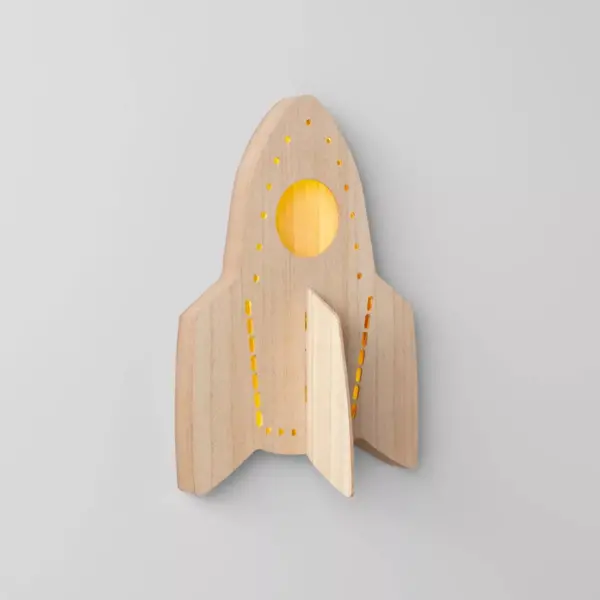 Rocket Wood Lit Wall Decor - Pillowfort™