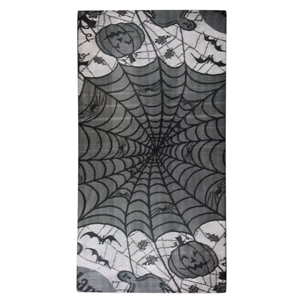 Happy Halloween Lace Tablecloth Black - Design Imports