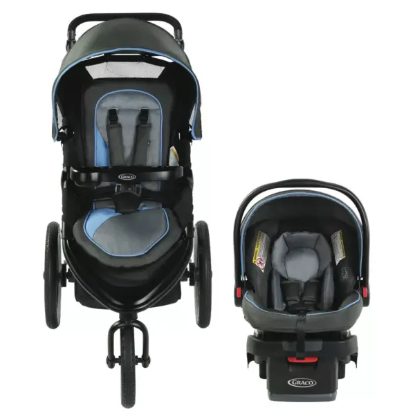 Graco FastAction Jogger LX Travel System with SnugRide Infant Car Seat - Cielo