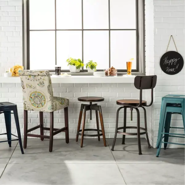 Set of 2 Carlisle 24" Metal Counter Height Barstool - Teal - Threshold™