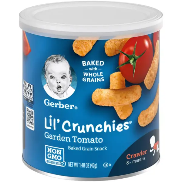 Gerber Lil' Crunchies Garden Tomato Baked Corn Baby Snacks - 1.48oz