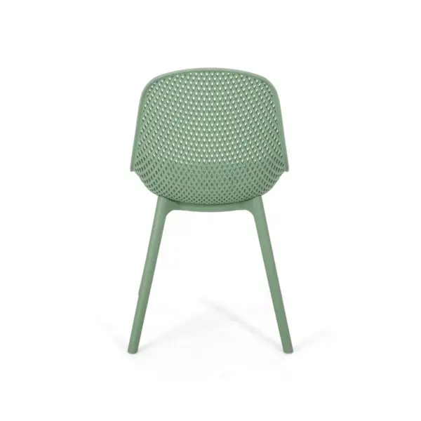 Posey 2pk Resin Modern Dining Chairs - Green - Christopher Knight Home