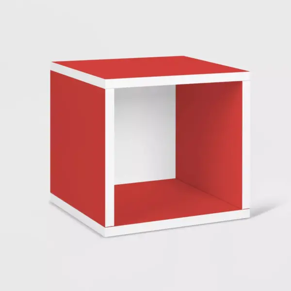 Way Basics Stackable Eco Cube Storage Cubby Organizer Red