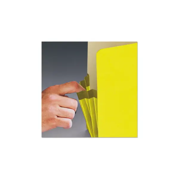 Smead 3 1/2" Exp Colored File Pocket Straight Tab Legal Yellow 74233