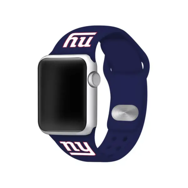 NFL New York Giants Apple Watch Compatible Silicone Band 38mm - Blue