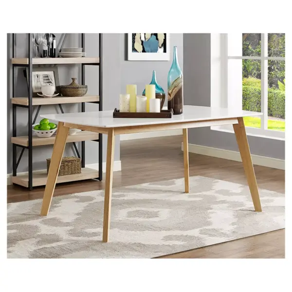 60" Retro Modern Wood Kitchen Dining Table - Saracina Home