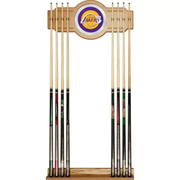 NBA Los Angeles Lakers Billiard Cue Rack with Mirror