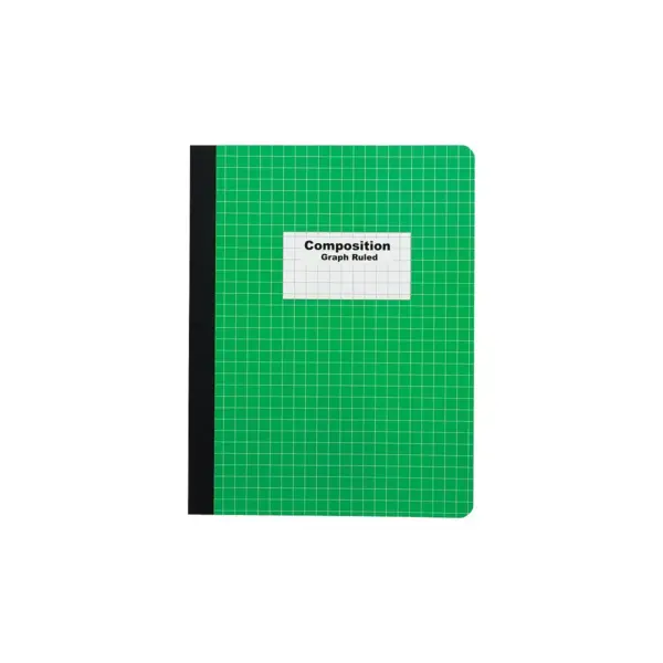 Staples Composition Notebook 9.75" x 7.5" Graph Ruled 100 Sh. Green TR55068M/55068