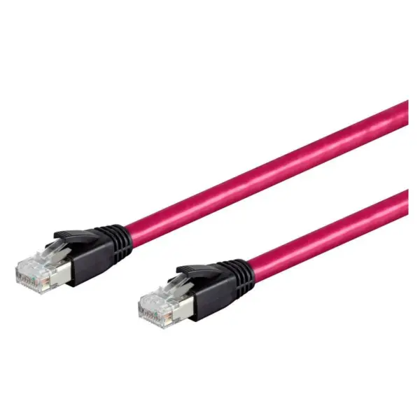 Monoprice Cat8 Ethernet Network Cable - 3 Feet - Red, 2GHz, 40G, 24AWG, S/FTP - Entegrade Series