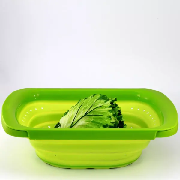 Squish 6qt Over the Sink Expandable Colander - Green