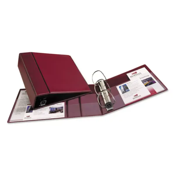 Avery Heavy-Duty Binder with One Touch EZD Rings 11 x 8 1/2 4" Capacity Maroon 79364