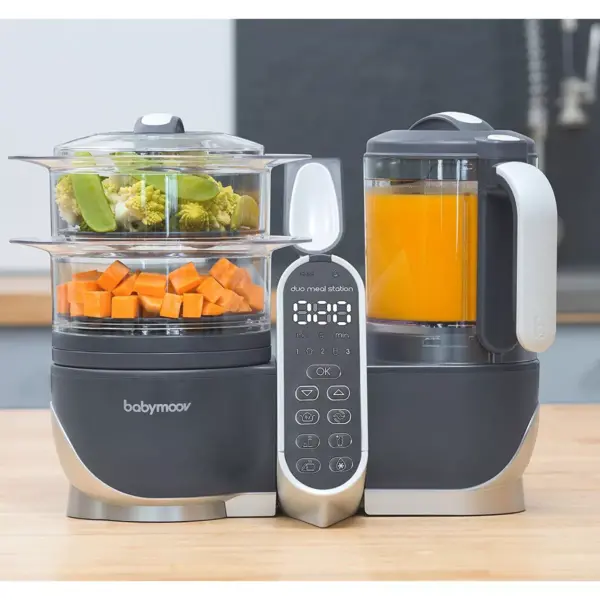 Babymoov Duo Meal Food Maker Processor with Steam Cooker & Multi-Speed Blender