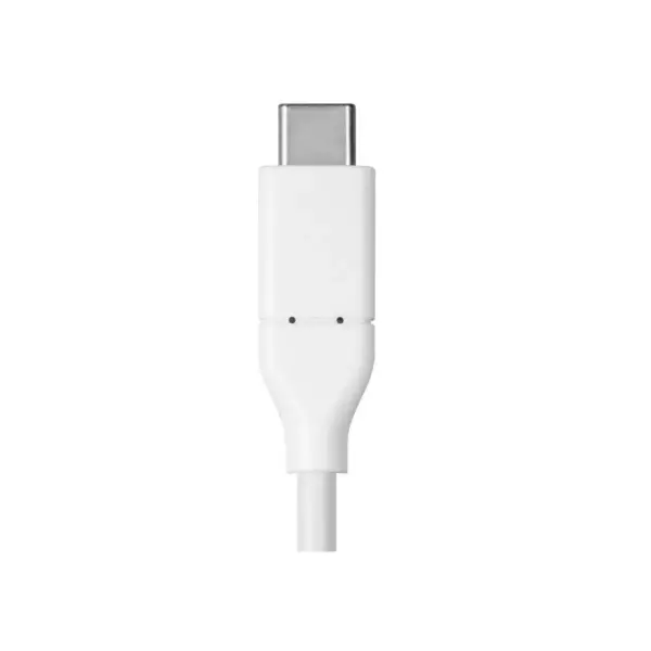 Monoprice USB & Lightning Cable - 0.5 Meter - White | 2.0 USB-C to USB-C 3A 480 Mbps - Select Series