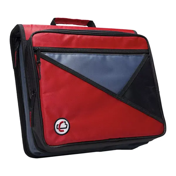 Case-it Universal Laptop Zipper Binder, O-Ring, 2 Inches, Red