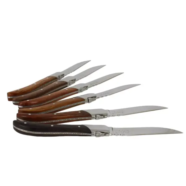 French Home Laguiole 6pk Stainless Steel Connoisseur Steak Knives