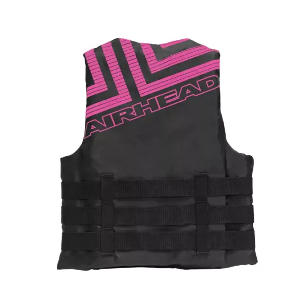 Airhead Trend Unisex Safety Life Jacket Vest for Men or Women Boat Fishing, Kayaking, Water Skiing, and Boating, Adult 2XL-3XL (Pink/Black)