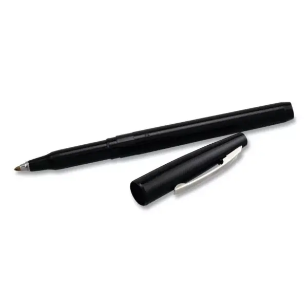 Pentel Rolling Writer Roller Ball Capped Pen, Black Ink, Medium, Dozen