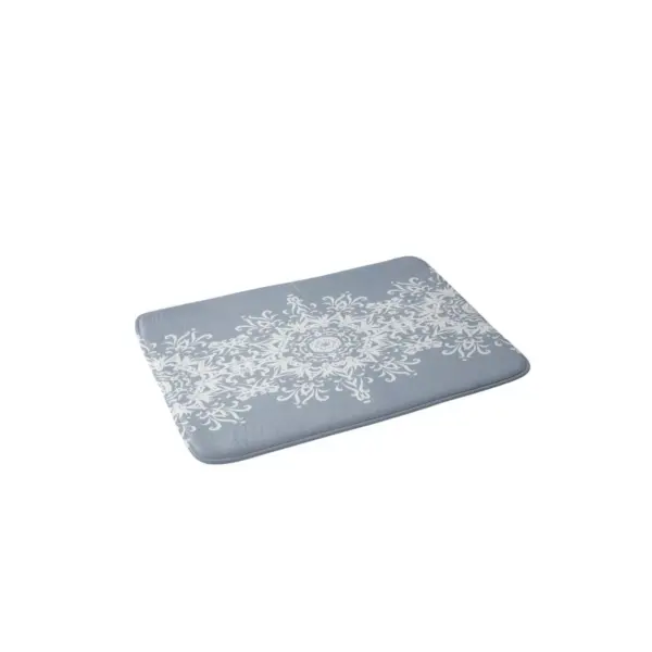 Lisa Argyropoulos Snowfrost Memory Foam Bath Mat Blue - Deny Designs