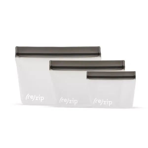 (re)Zip Stand up Reusable Food Storage Kit - Gray - 3pc