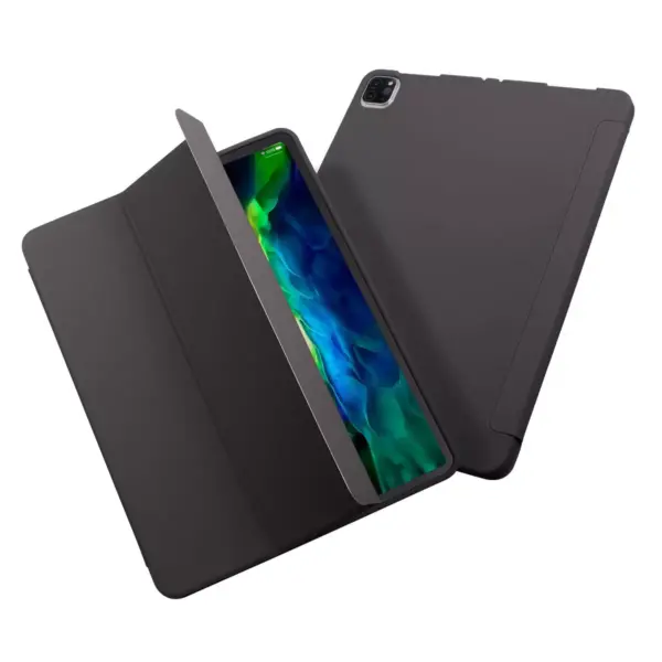 Insten - Tablet Case for iPad Pro 11" 2020, Liquid Silicone, Frosted Back, Auto Sleep/Wake, Pencil Charging, Black