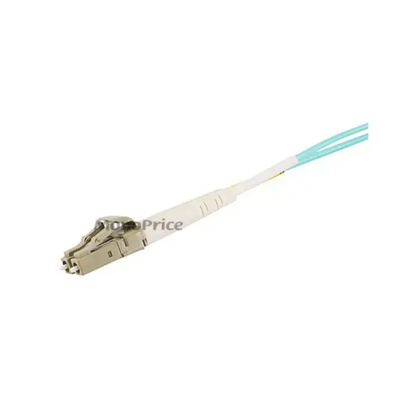 Monoprice Fiber Optic Cable - 35 Meter - Aqua | LC to LC, OM3, 50/125 Type, Multi Mode, 10Gb, Duplex