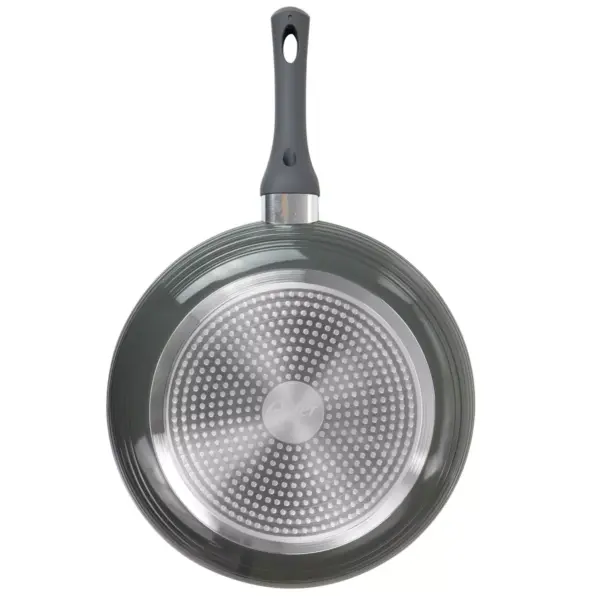 Oster Ridge Valley 12 Inch Aluminum Nonstick Frying Pan in Grey