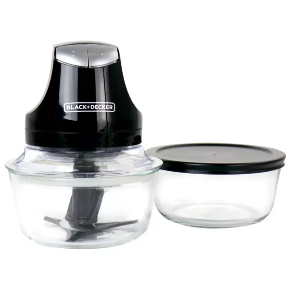 Black+Decker 2 Speed Chopper with Two Glass Bowl