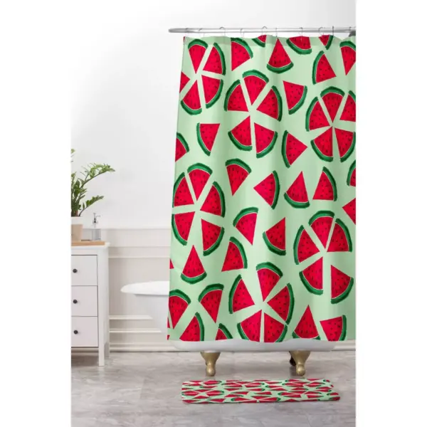 Kelli Murray Bloom Memory Foam Bath Mat Green - Deny Designs