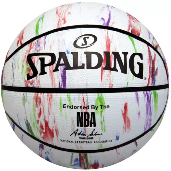 Spalding Marble 29.5" Basketball - White