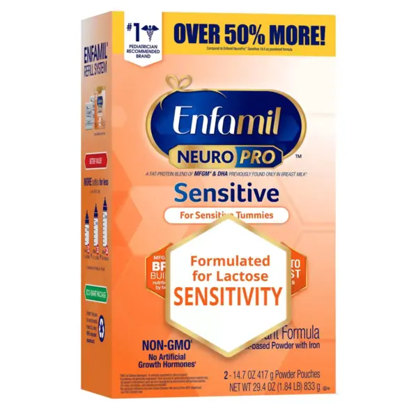 Enfamil NeuroPro Sensitive Infant Formula with Iron Powder - 2ct/14.7oz Each