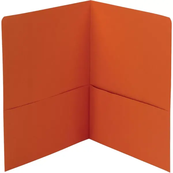 Smead Two-Pocket Folder Textured Paper Orange 25/Box 87858