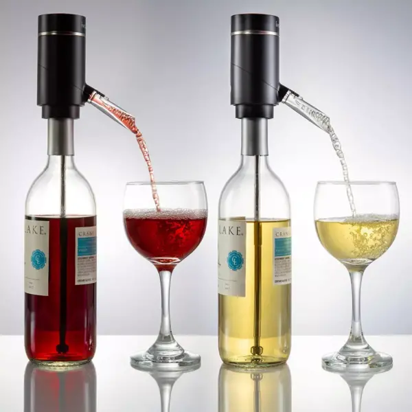 Ivation Electric Wine Aerator and Dispenser, Rechargeable Automatic Wine Pourer with Touch Button Control