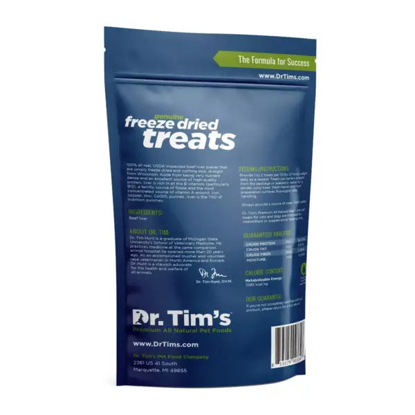 Dr. Tim's Pet Food Freeze Dried Beef Liver - 6oz