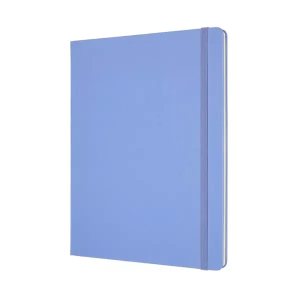 Moleskine 192 sheet 1 Subject Narrow Ruled Notebook 9.75"x7.5" Hard Cover Classic Hydrangea Blue