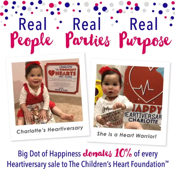 Big Dot of Happiness Happy Heartiversary - CHD Awareness Decorations - Drink Coasters - Set of 6