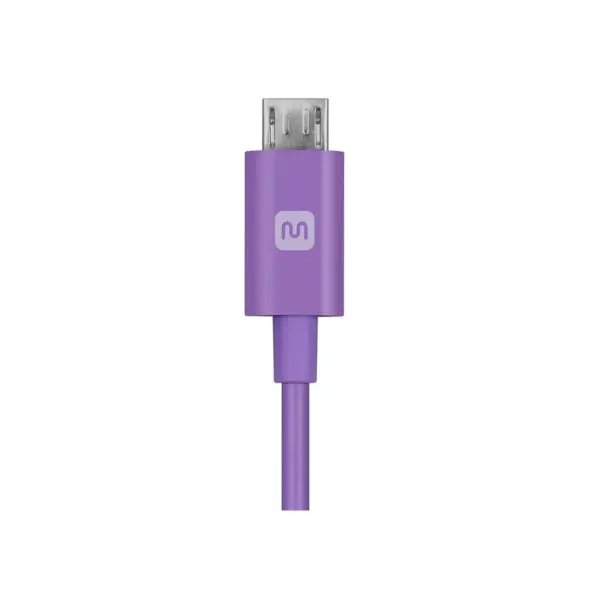 Monoprice USB Type-A to Micro Type-B Cable - 6 Feet - Purple | 2.4A, 22/30AWG - Select Series