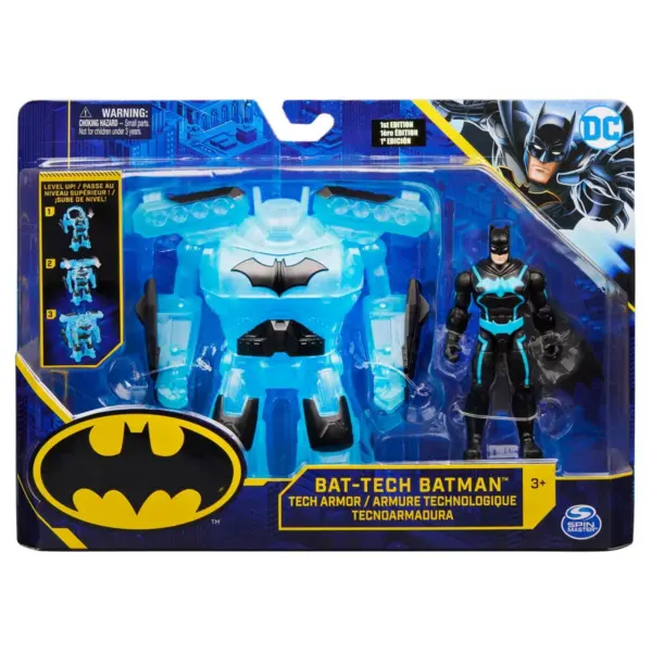 DC Comics Batman Bat-Tech 4" Deluxe Action Figure with Transforming Tech Armor