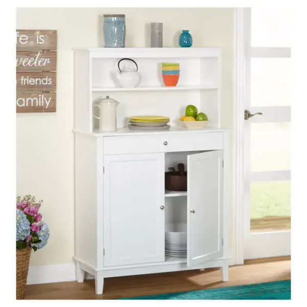 Farmhouse Buffet And Hutch - White - Target Marketing Systems