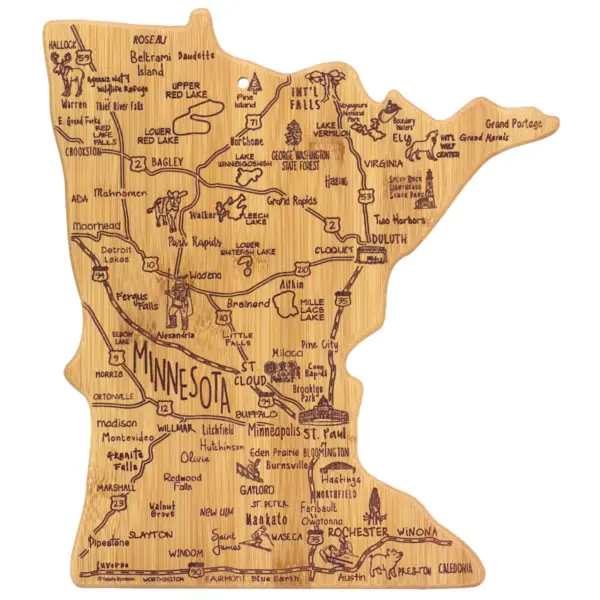 Totally Bamboo Destination Minnesota Cutting Board 13.25" x 11.75"