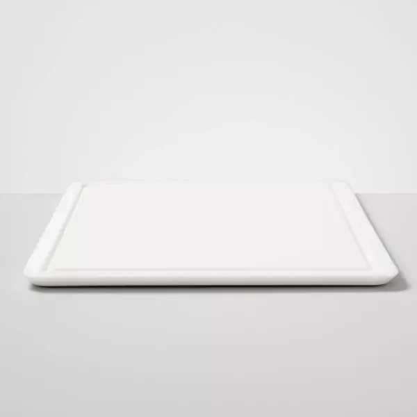 11"x14" Nonslip Poly Cutting Board White - Made By Design™