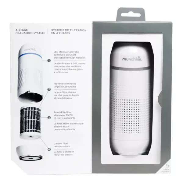 Munchkin Portable Air Purifier 4-Stage True HEPA Filtration System