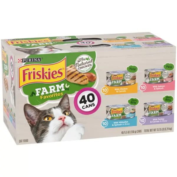 Friskies Farm Favorites Wet Cat Food Variety Pack - 5.5oz/40ct