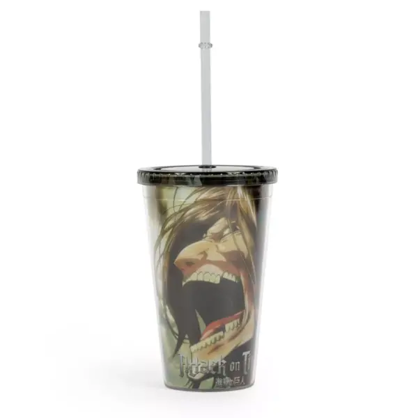 Funky People Attack On Titan Eren Yeager Titan Screaming Carnival Cup With Straw | 16 Ounces